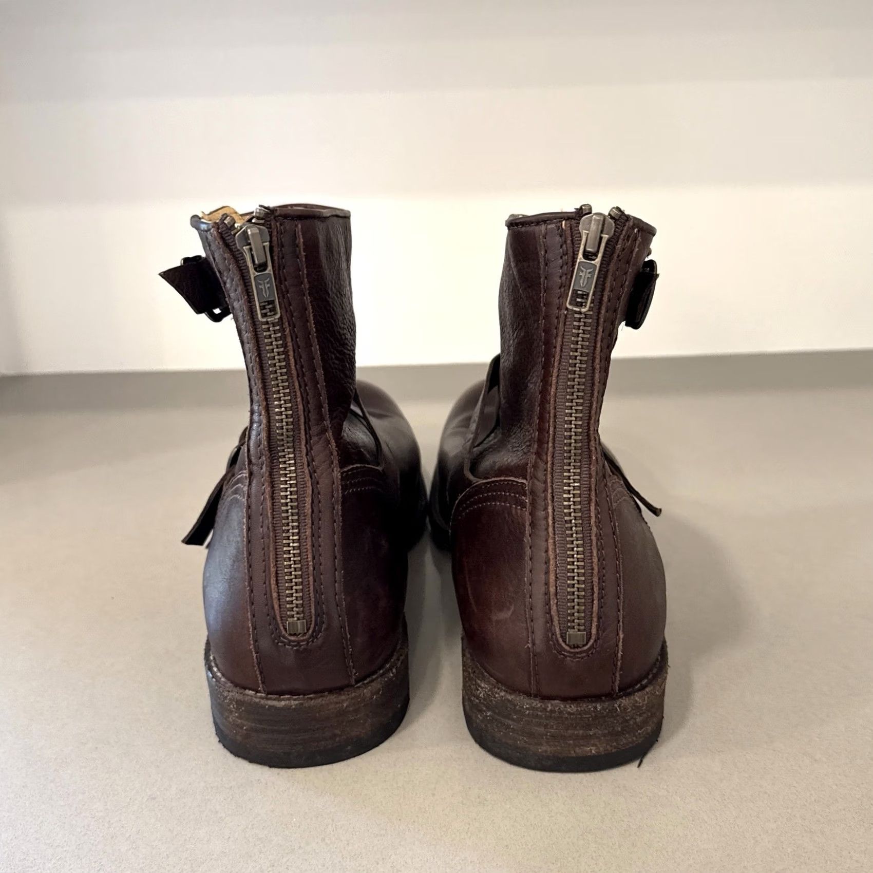 Frye Frye Boots Engineer Brown Leather 13 D Men Tyler 3486073 Buckle Moto Biker Leather Outsole Size US 13 / EU 46 - 7 Thumbnail