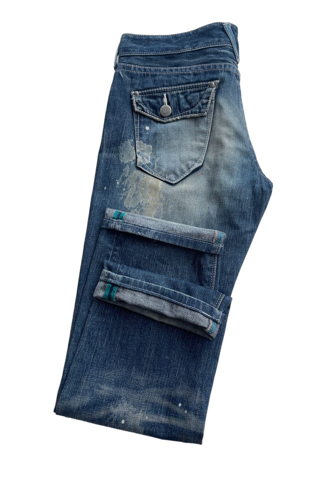 Vanquish Vanquish Japan Rusty Paint Splatted Denim Size US 33 - 5 Thumbnail
