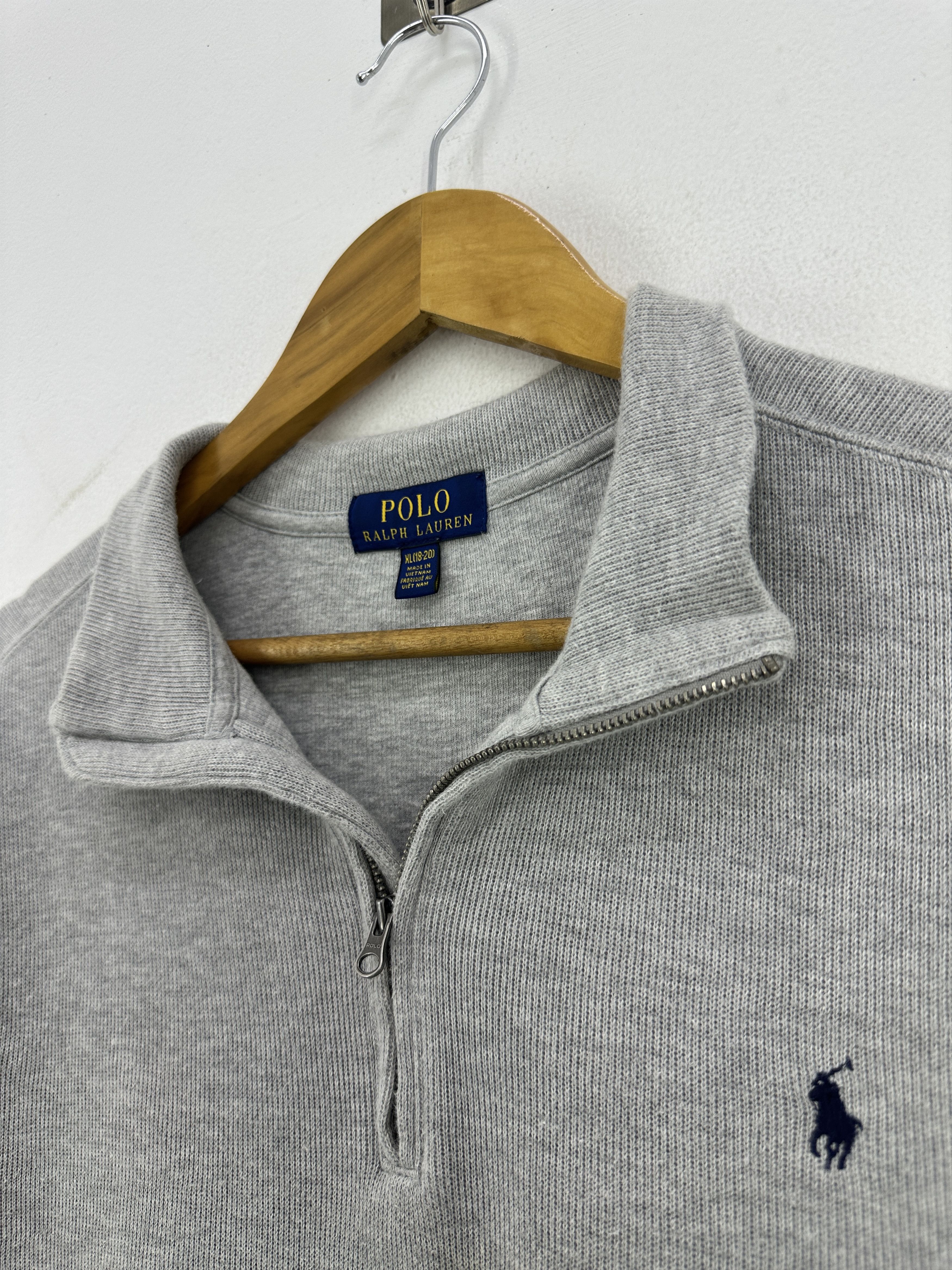 Polo Ralph Lauren Polo Ralph Lauren Grey Quarter-Zip Pullover BP006 Size US XL / EU 56 / 4 - 6 Thumbnail