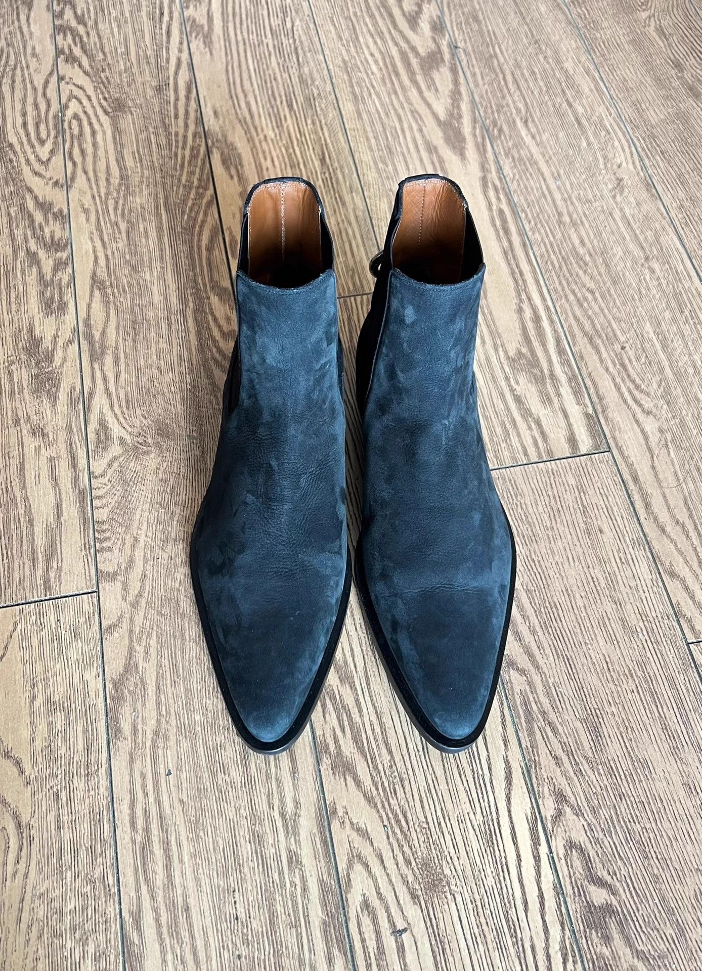 Givenchy Givenchy Black Suede Ring Detail Pointed Toe Chelsea Boots Size US 10 / EU 43 - 2 Thumbnail