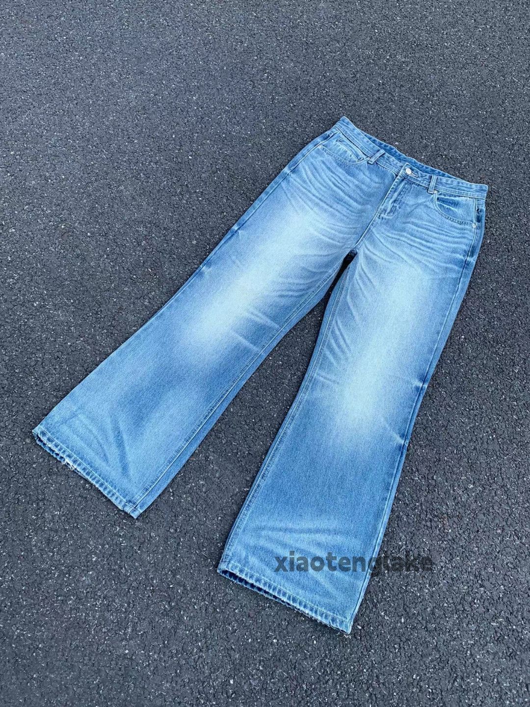 Jean Washed faded punk grunge bootcut hiphop yuppie jeans Size US 32 / EU 48 - 4 Thumbnail
