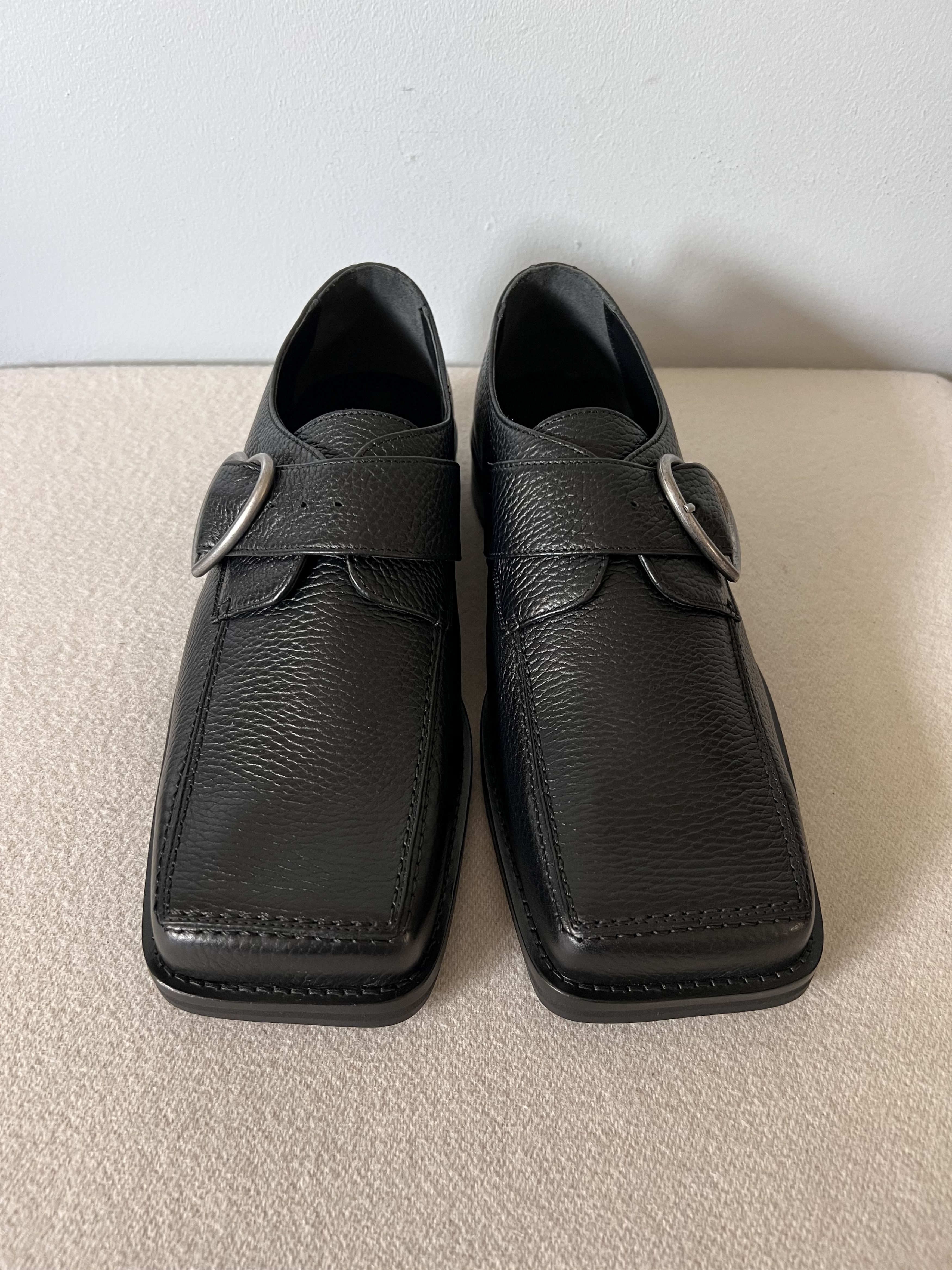 Martine Rose Martine Rose Square Toe Buckle Loafer in Black Leather Size US 10 / EU 43 - 4 Thumbnail