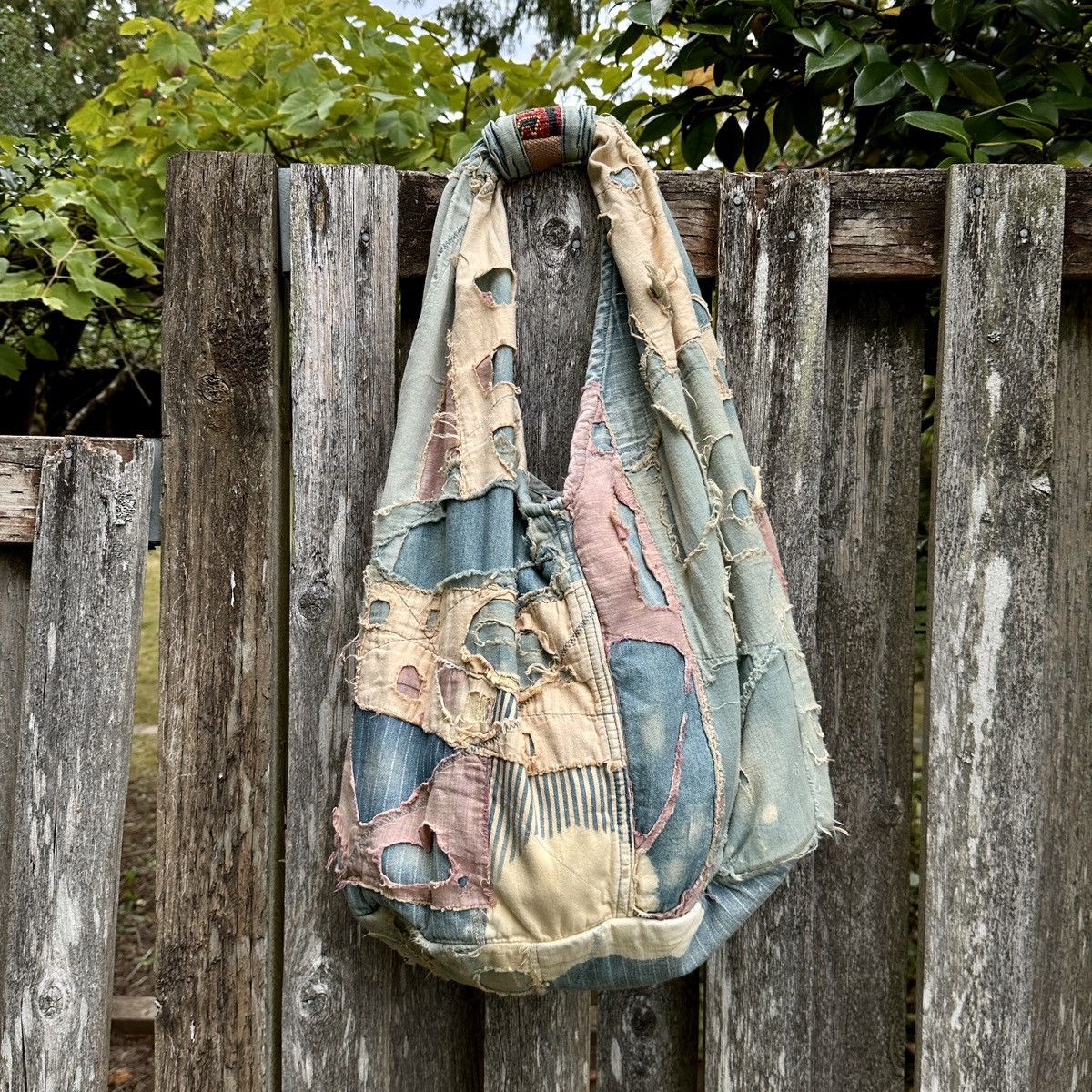 Kapital Kapital Boro Snufkin patchwork laundry tote messenger bag 