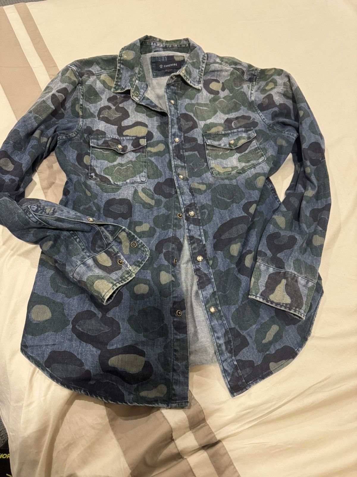 Zanerobe Australian co. Denim camo overshirt. New Size US M / EU 48-50 / 2 - 1 Thumbnail