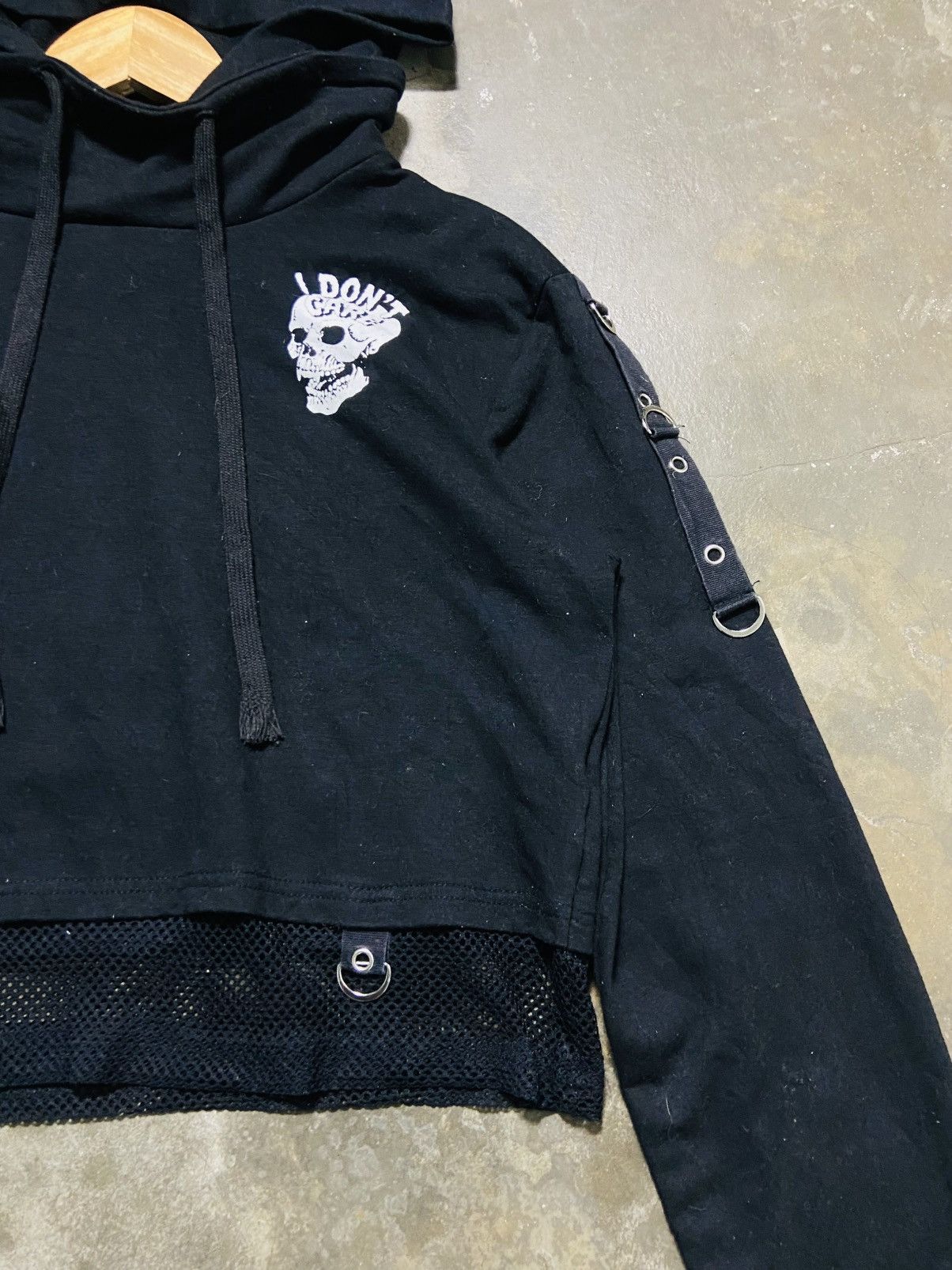Seditionaries I Dont Care - Unbrand Cropped Gothic Punk Hoodie Size M / US 6-8 / IT 42-44 - 6 Thumbnail