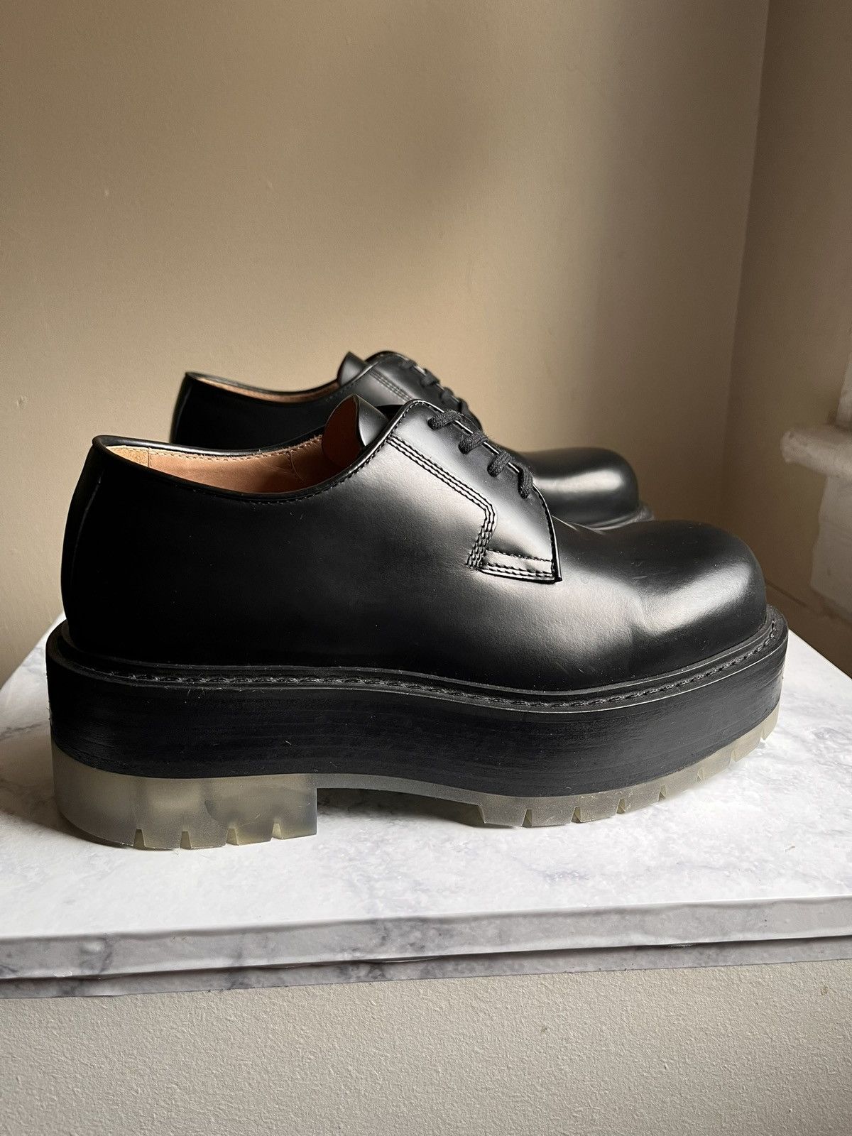 Bottega Veneta BOTTEGA VENETA STILT CHUNKY PLATFORM LACE UP DERBY'S 39.5/7 Size US 6.5 / EU 39-40 - 3 Thumbnail