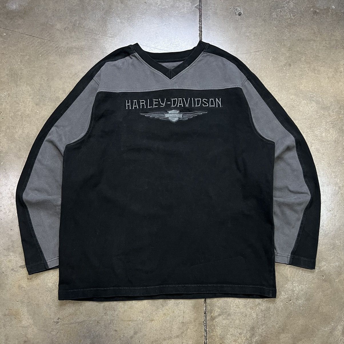 Harley Davidson × Vintage Vintage Y2K Harley Davidson Heavyweight Long Sleeve Shirt Size US XL / EU 56 / 4 - 1 Thumbnail