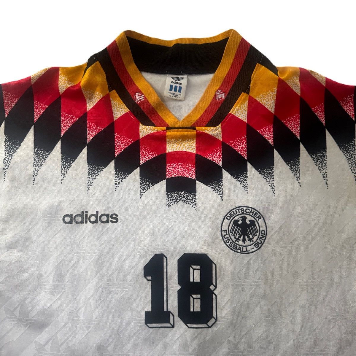 Adidas VINTAGE 1994 WORLD CUP FOOTBALL GERMANY JERSEY KLINSMANN Size US L / EU 52-54 / 3 - 3 Thumbnail