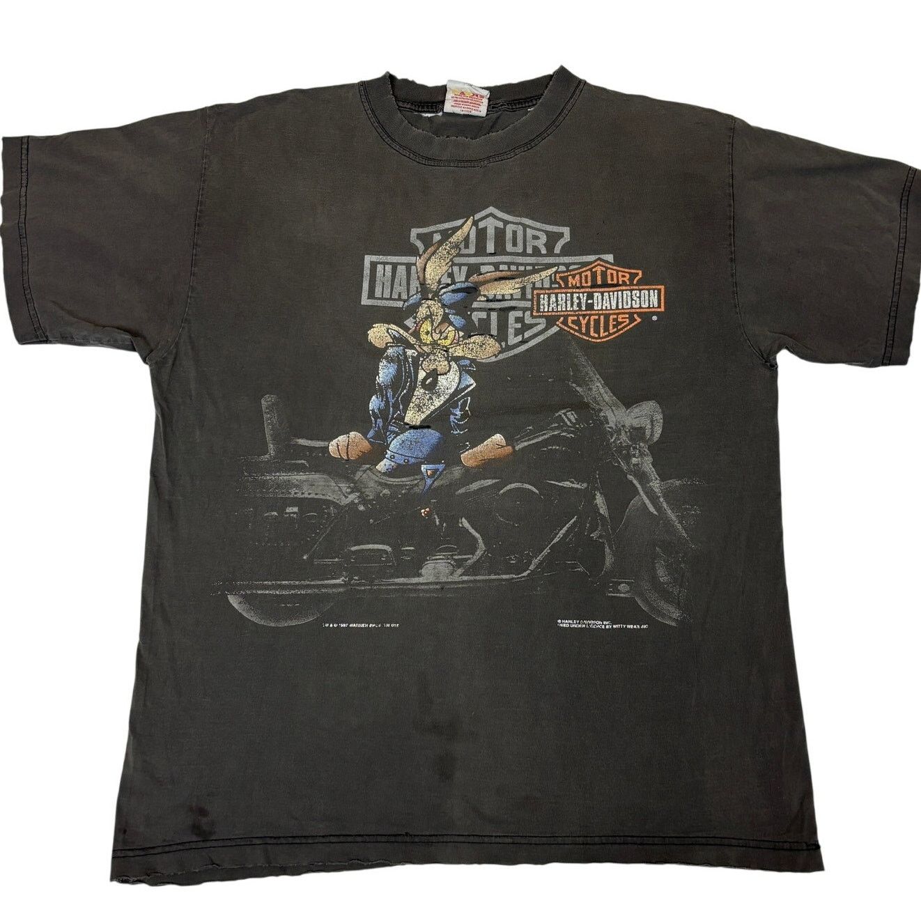 Harley Davidson Vintage 90s Harley Davidson Wile E Coyote T Shirt Men's M Size US M / EU 48-50 / 2 - 1 Thumbnail