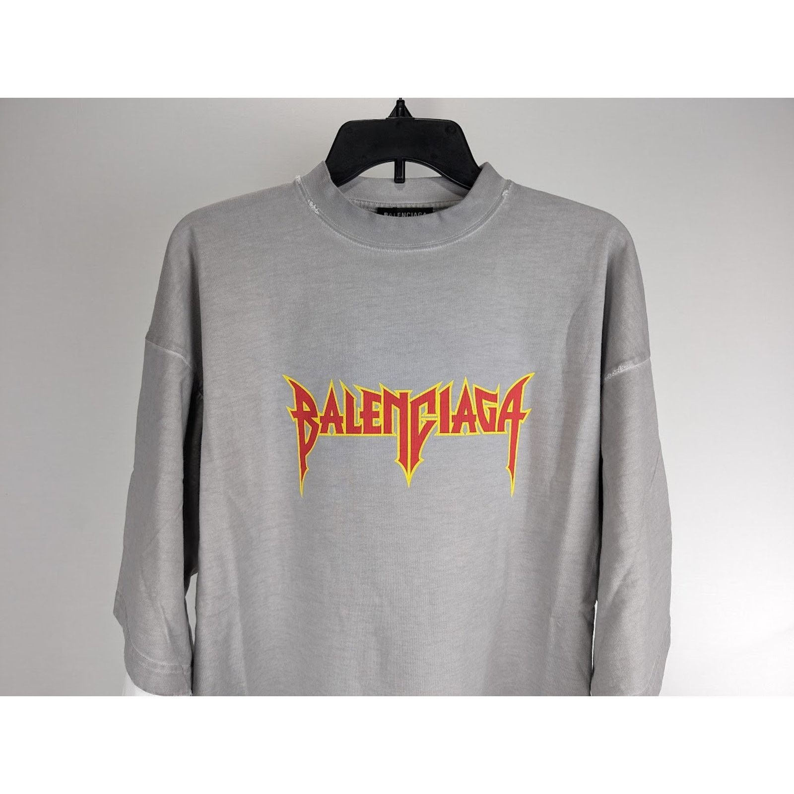 Balenciaga o1rshd1 Long Sleeve T-Shirt in Gray Size US M / EU 48-50 / 2 - 5 Thumbnail