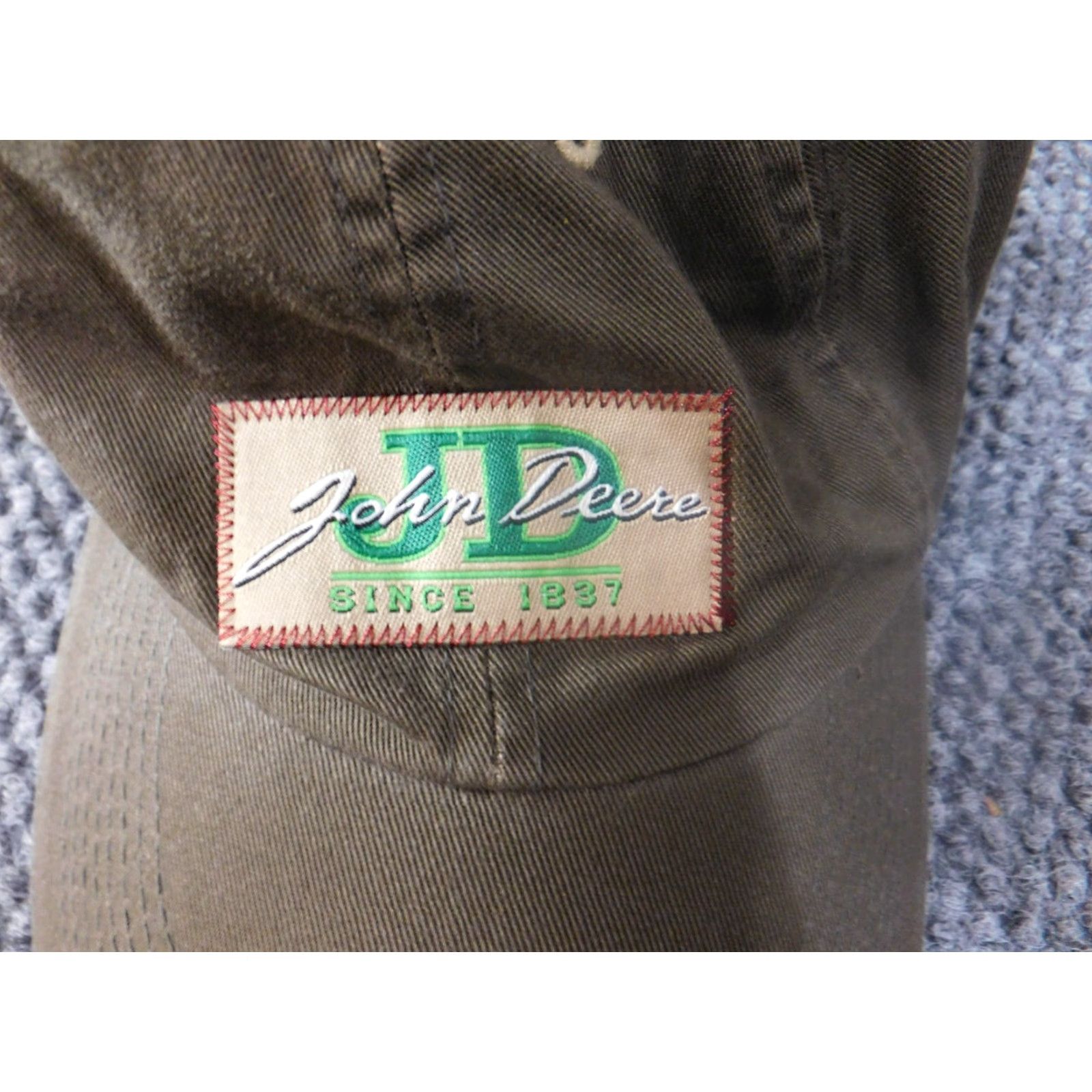 John Deere John Deere Hat Cap Brown Strapback One Size Outdoors Farming Mens Snapback Canvas Cotton Brown Outdoor Vintage? No — actually Not Vintage Size ONE SIZE - 4 Thumbnail