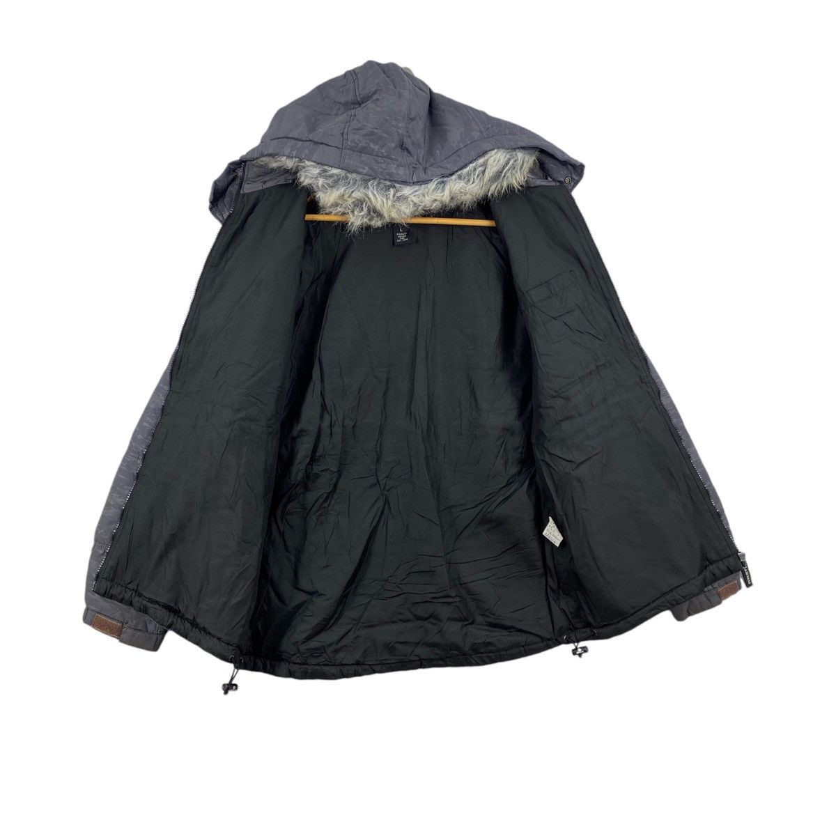 Airwalk × Japanese Brand AIRWALK Skateboard Japanese Brand Hooded Grey Bomber Jacket Size US L / EU 52-54 / 3 - 4 Thumbnail