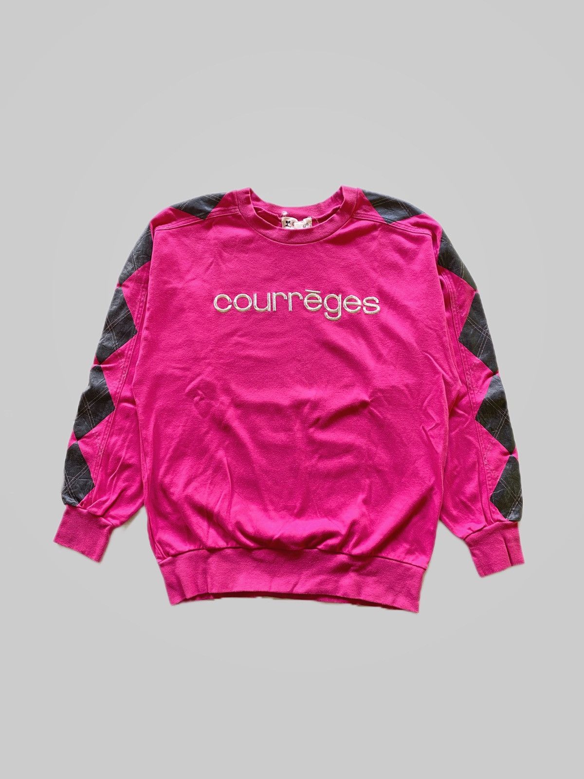 image of Archival Clothing x Courreges 1990S Courreges Paris Diamond Waxed Sleeves in Pink/Red, Women's (Siz