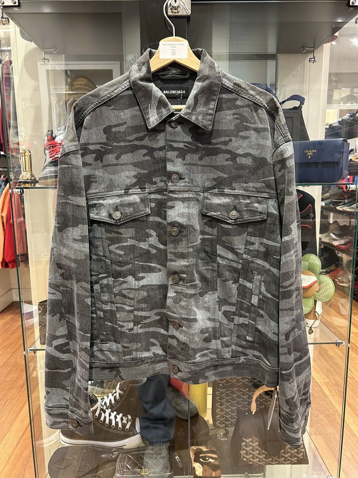 Balenciaga Denim Camo Jacket