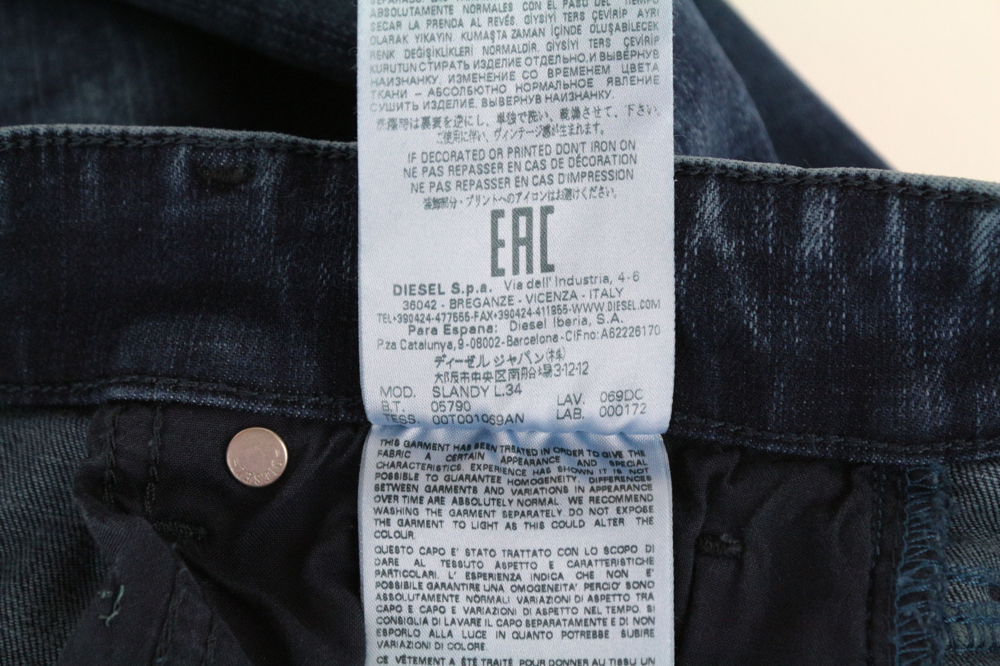 Diesel SLANDY 069DC W26/L34 Blue Stretch Jeans 63885 Size 26" / US 2 / IT 38 - 9 Thumbnail