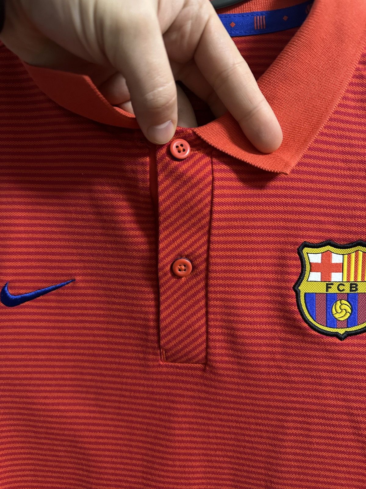 Nike Rare Vintage Polo Nike Barcelona Soocer Football Y2K. Size US S / EU 44-46 / 1 - 4 Thumbnail