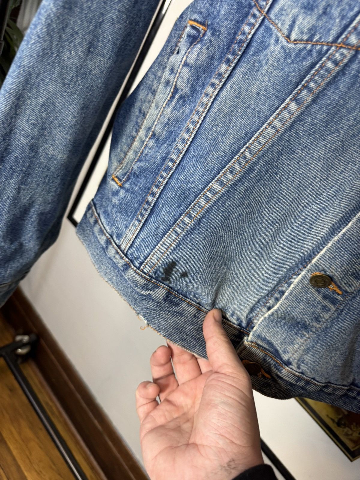 Vintage Vintage Light Blue Denim Jacket Size US XL / EU 56 / 4 - 4 Thumbnail