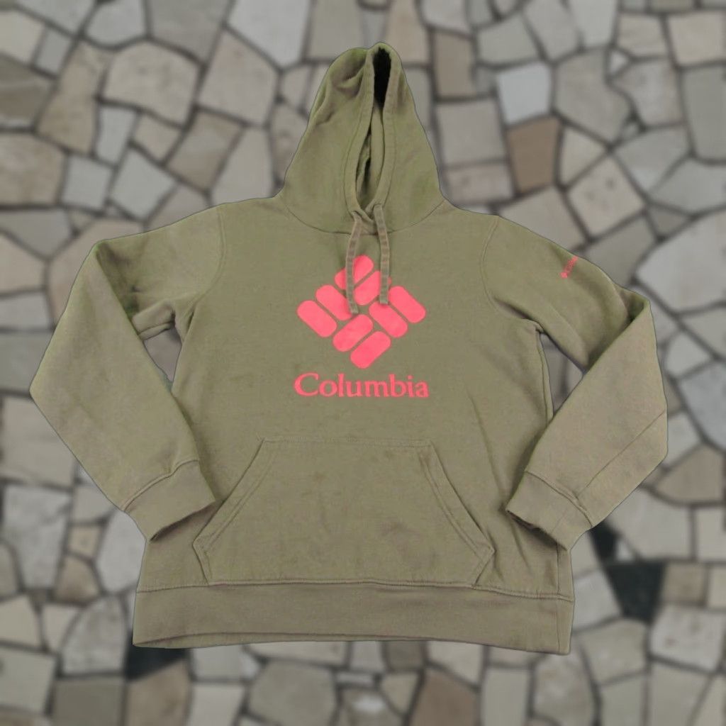 Pinko Columbia Hoodie Womens Small Green Pink Sweater Pullover Sweatshirt Outdoors Jacket? Size S / US 4 / IT 40 - 1 Thumbnail