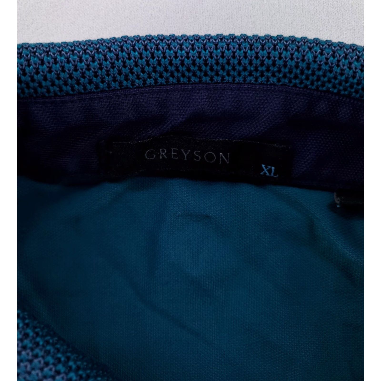 Vintage Greyson Polo Shirt Men XL Short Sleeve Green Blue Performance Golf Shirt Blue Size US XL / EU 56 / 4 - 2 Thumbnail