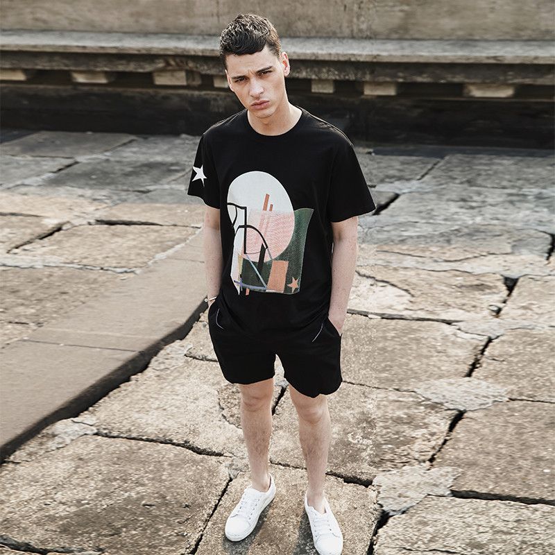 Givenchy Black Abstract Geometric Star Oversized T-Shirt Size US XS / EU 42 / 0 - 6 Thumbnail