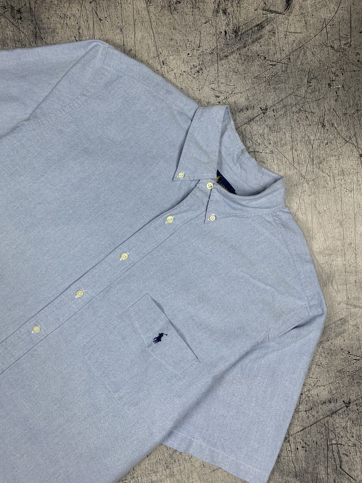 Ralph Lauren Ralph Lauren Oxford Shirt Short Sleeve Buttons Ups Mens XL Size US XL / EU 56 / 4 - 2 Thumbnail