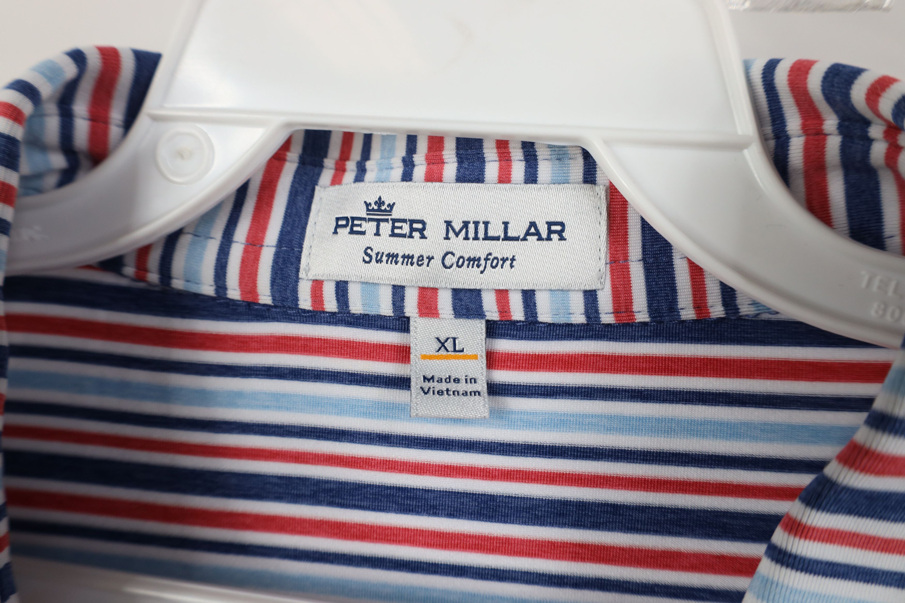Peter Millar Peter Millar Summer Comfort Striped Knit Golf Polo Shirt Size US XL / EU 56 / 4 - 4 Thumbnail