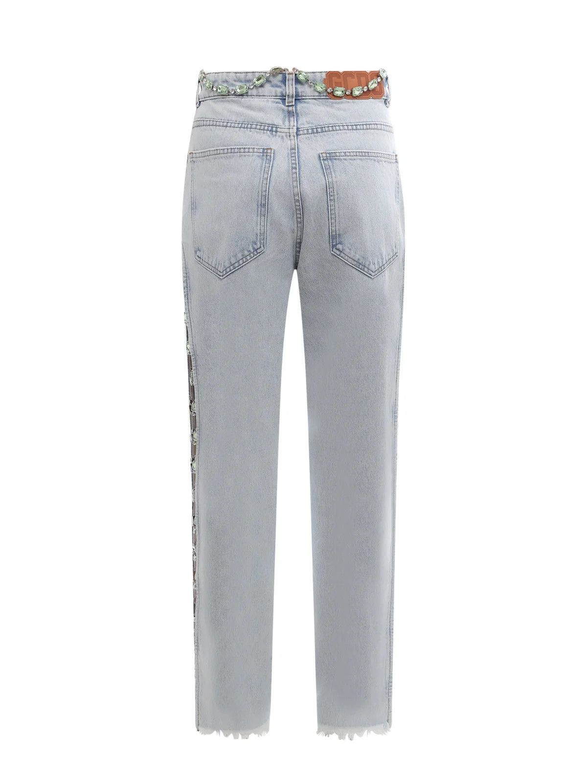 GCDS o1mle0524 Bling Stone Denim Jeans in Light Blue Size 29" - 2 Thumbnail