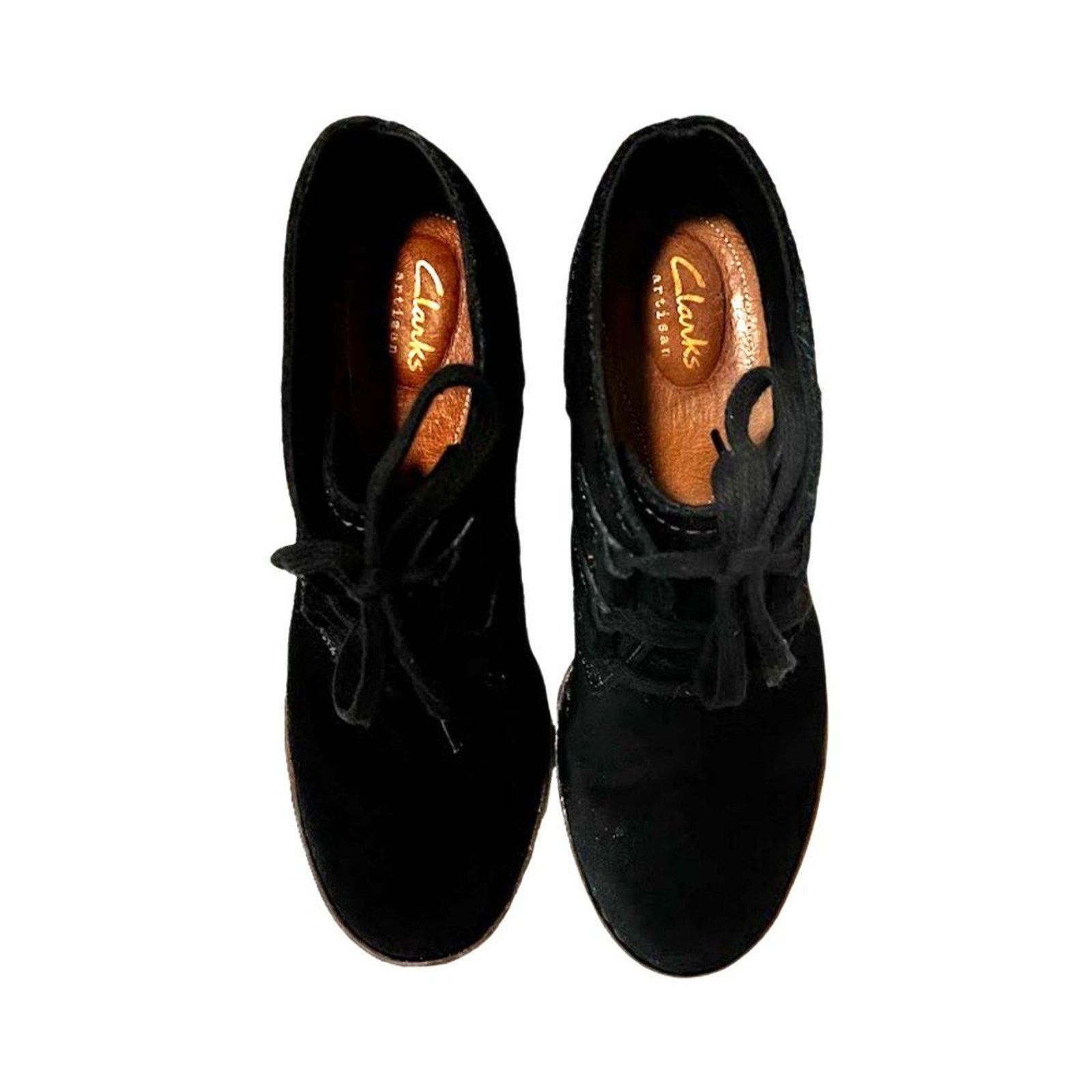 Clarks Clarks Women's Ankle Boots Genuine Leather Black 7M Low Size US 7 / IT 37 - 4 Thumbnail