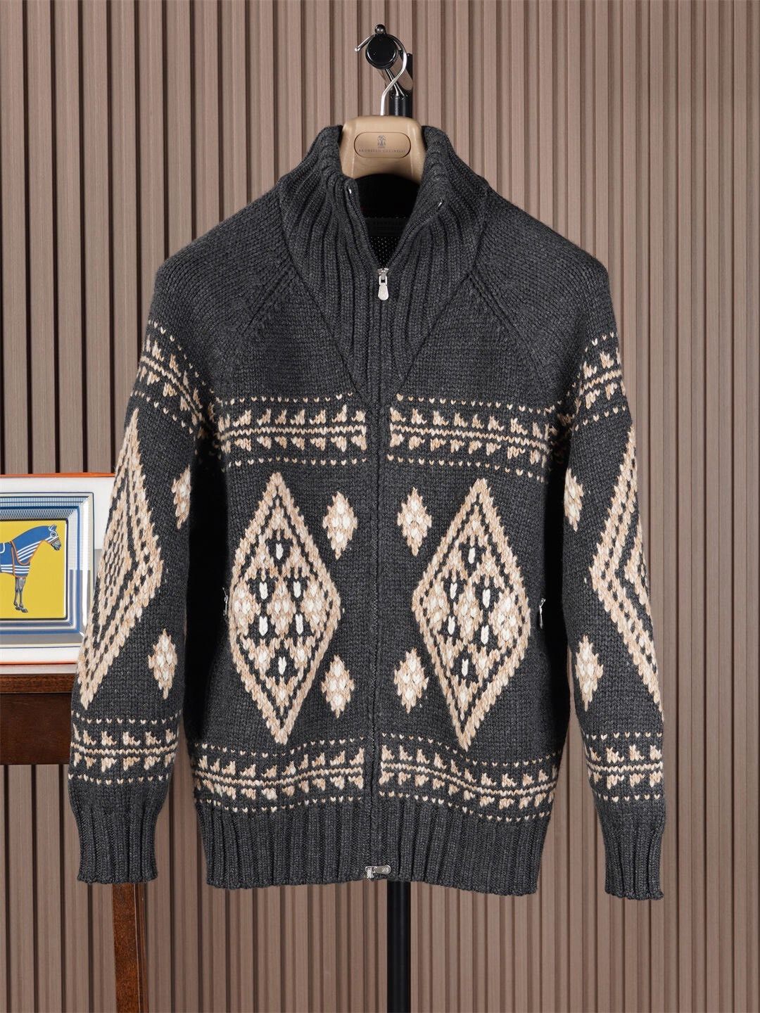 Brunello Cucinelli Brunello Cucinelli Men's Cashmere Jacket Size US M / EU 48-50 / 2 - 1 Thumbnail