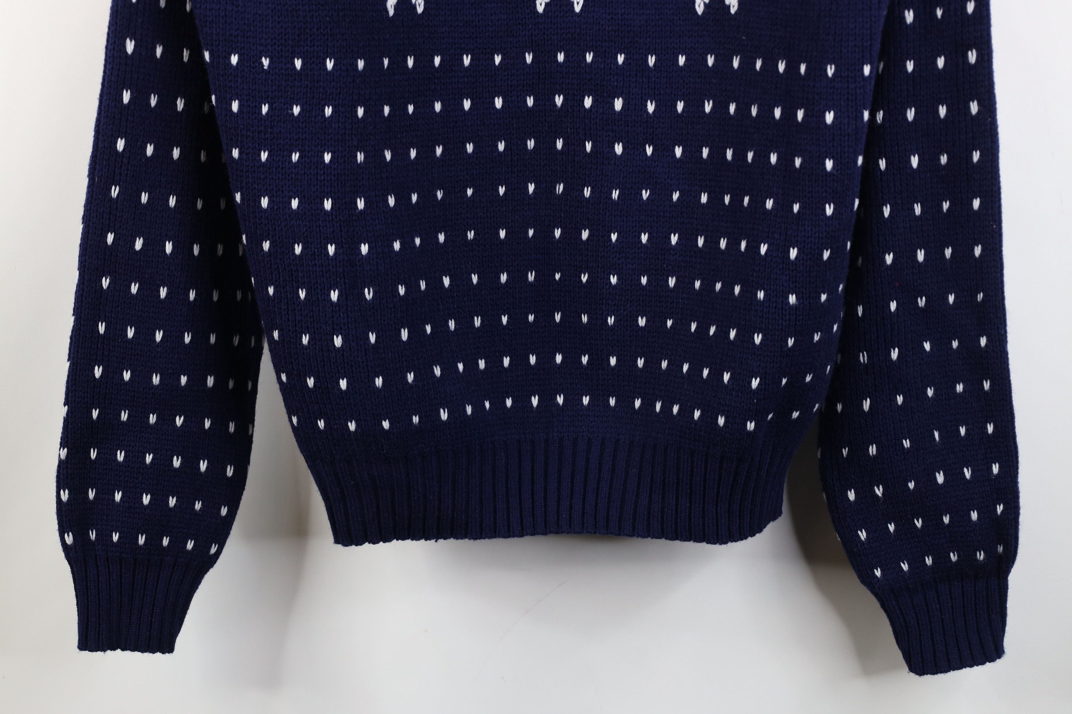 Vintage Vintage 70s Streetwear Fair Isle Snowflake Mock Neck Sweater Size US M / EU 48-50 / 2 - 3 Thumbnail
