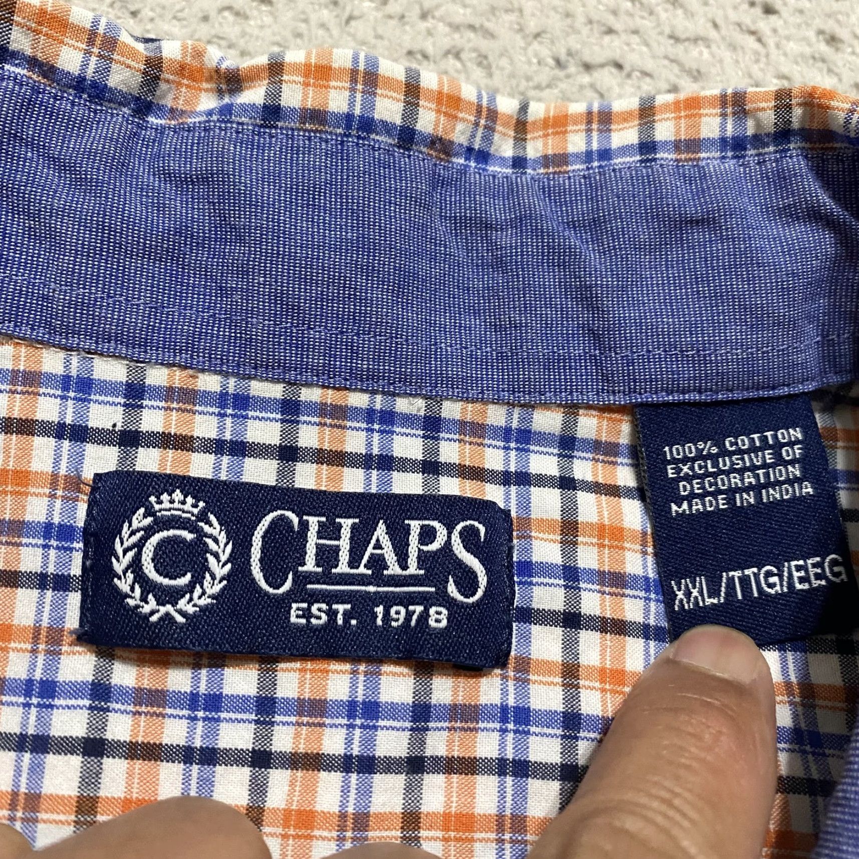 Chaps Chaps Shirt Mens 2XL Multicolor Plaid Long Sleeve Button Up Cotton Size US XXL / EU 58 / 5 - 3 Thumbnail