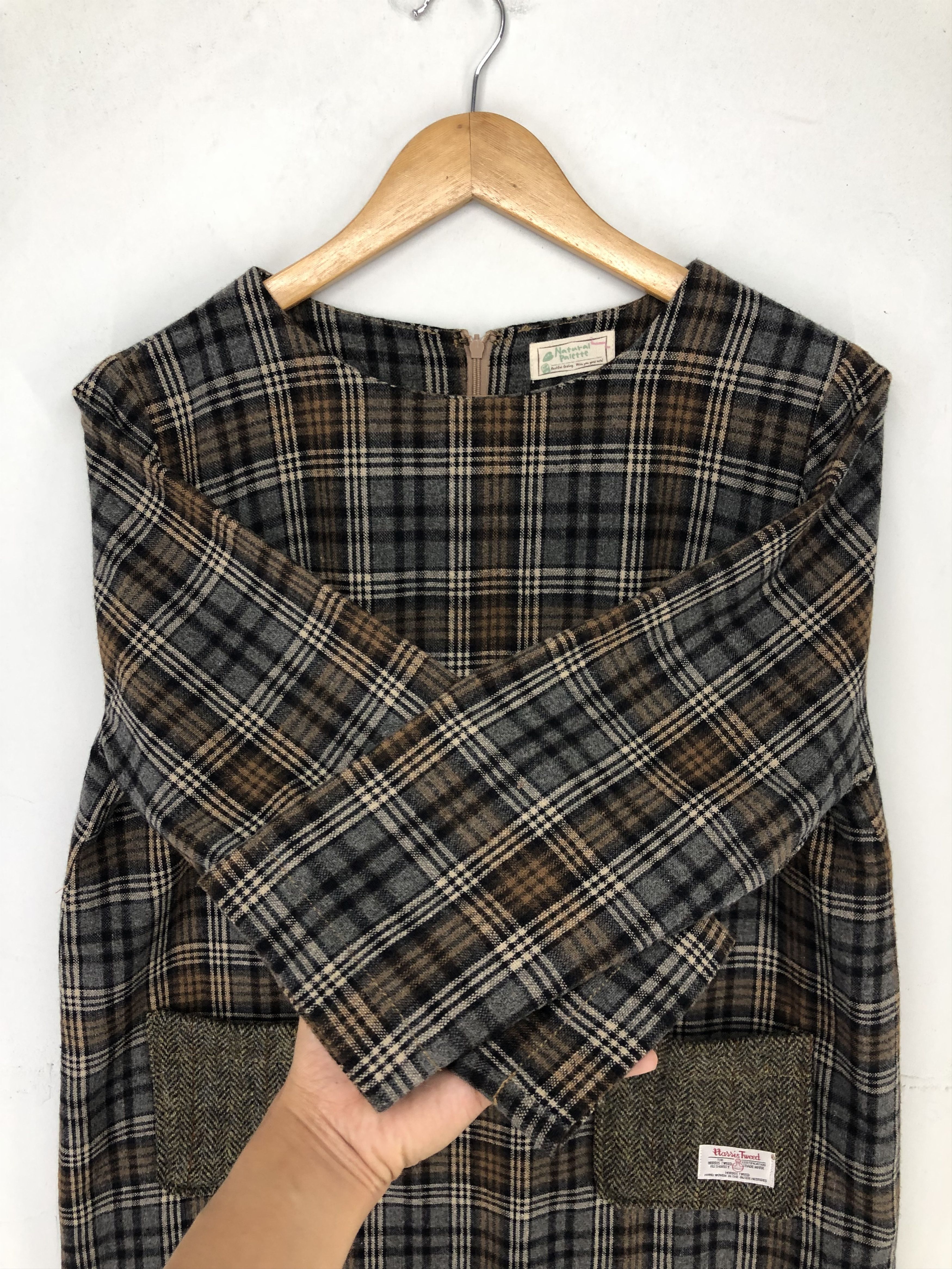 Harris Tweed Harris Tweed x Shimamura Check Pattern Wool Tunic Dress Size L / US 10 / IT 46 - 7 Thumbnail
