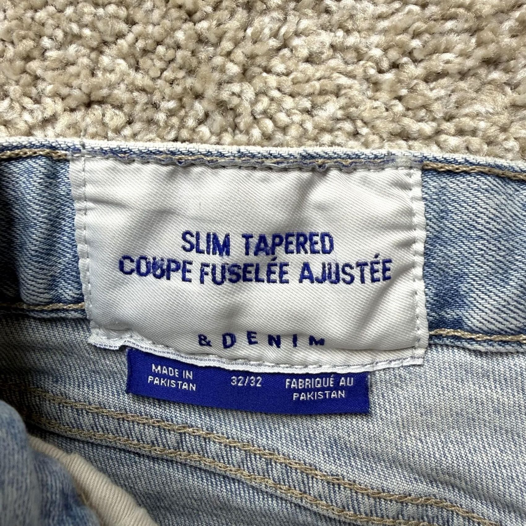 H&M H&M Slim Tapered Jeans Mens 32x32 Light Wash Blue Denim Size US 32 / EU 48 - 5 Thumbnail
