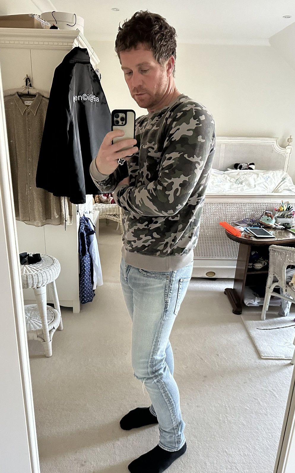 Saint Laurent Paris SS15 Saint Laurent psych rock camp camouflage crew Hedi XL Size US XL / EU 56 / 4 - 3 Thumbnail