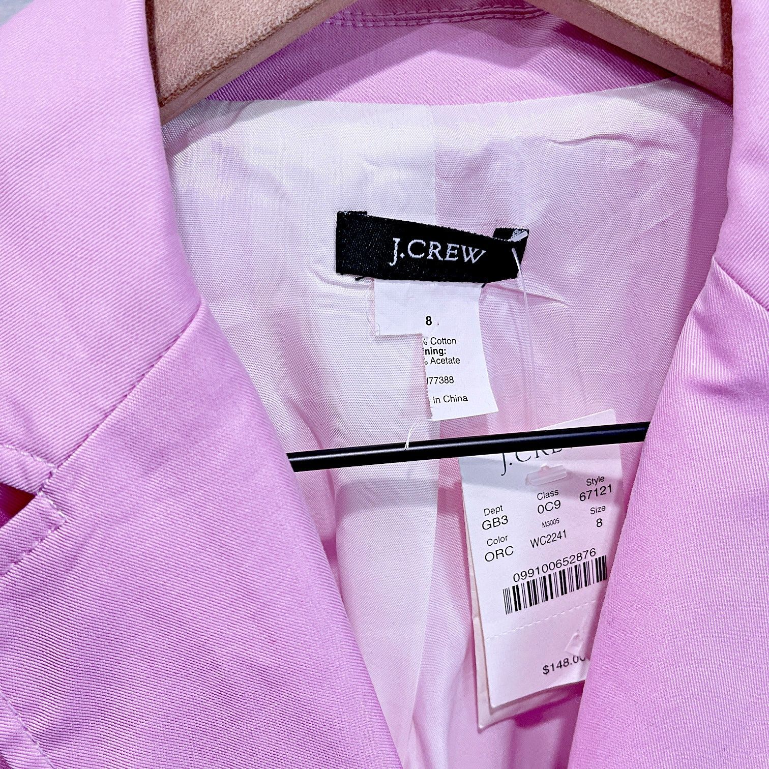 J.Crew J CREW Cotton Schoolboy Blazer Pastel Pink Preppy Womens 8 Size M / US 6-8 / IT 42-44 - 6 Thumbnail