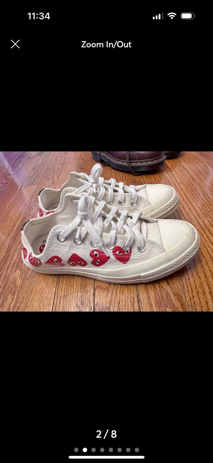 Comme des Garcons × Converse Comme Des Garçons Play converse chuck sneakers Size US 7 / IT 37 - 1 Thumbnail