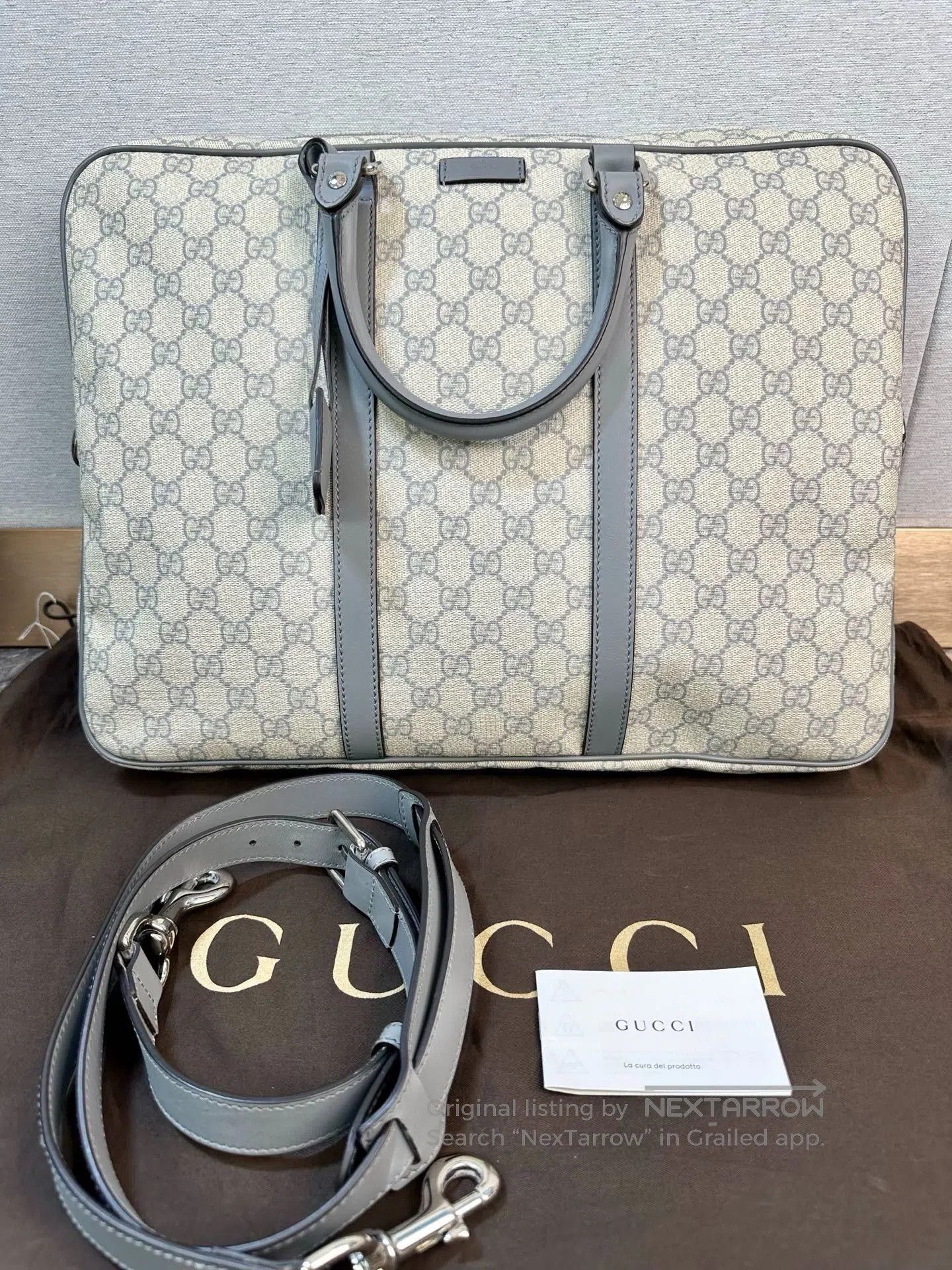 Gucci Gucci Gray GG Monogram Briefcase. Size ONE SIZE - 4 Thumbnail