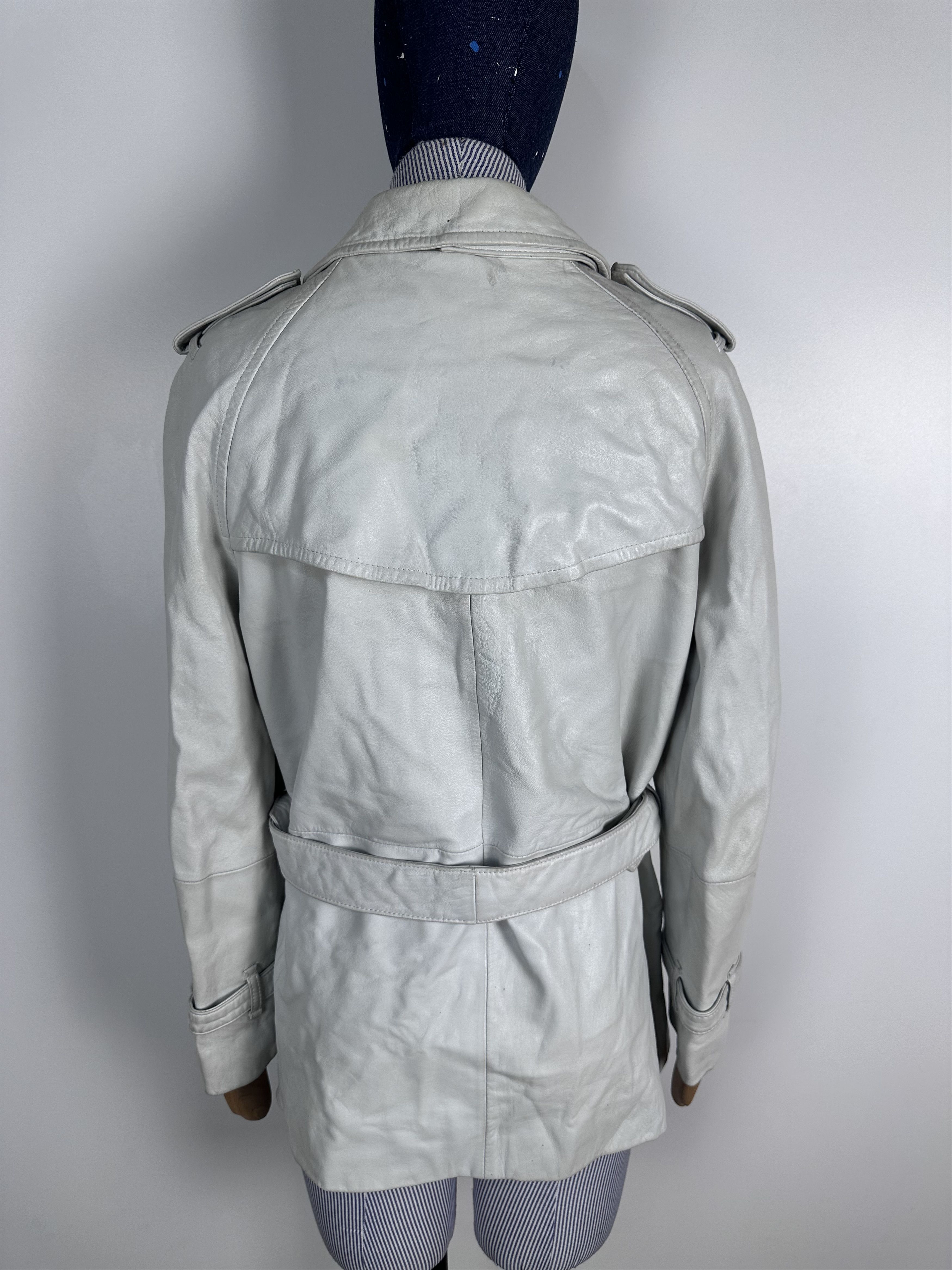 Versace × Vintage Versace v2 Vintage Leather Double Breasted Coat Jacket Size M / US 6-8 / IT 42-44 - 7 Thumbnail