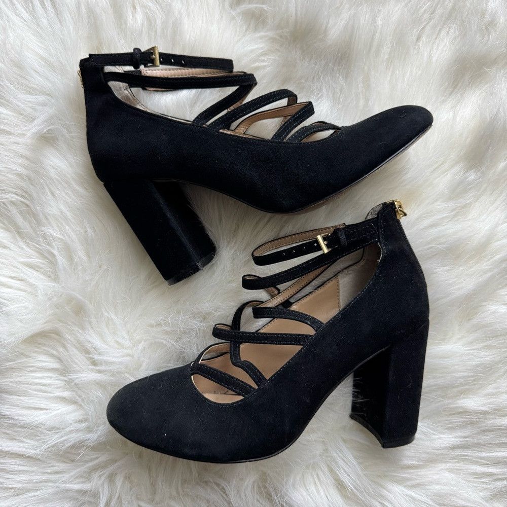 Other Adrienne Vittadini Black Chunky Heels with Criss Cross Stra Size US 6 / IT 36 - 1 Thumbnail