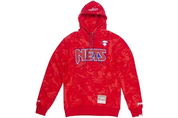 Bape × Mitchell & Ness × NBA BAPE x Mitchell & Ness New Jersey Nets Hoodie Size US M / EU 48-50 / 2 - 1 Thumbnail