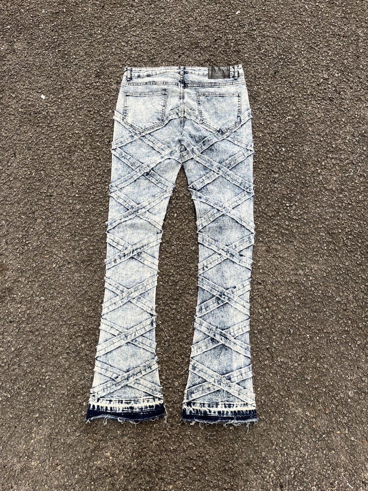 Other Stacked Fit Flare Jeans Bootcut Denim Pants Size US 34 / EU 50 - 8 Thumbnail