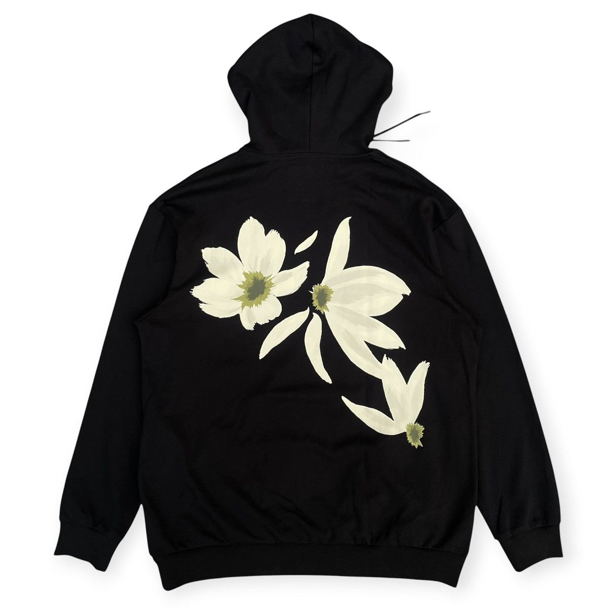 Simone Rocha H&M x Simone Rocha White Flowers Hoodie in Black Size US L / EU 52-54 / 3 - 1 Thumbnail