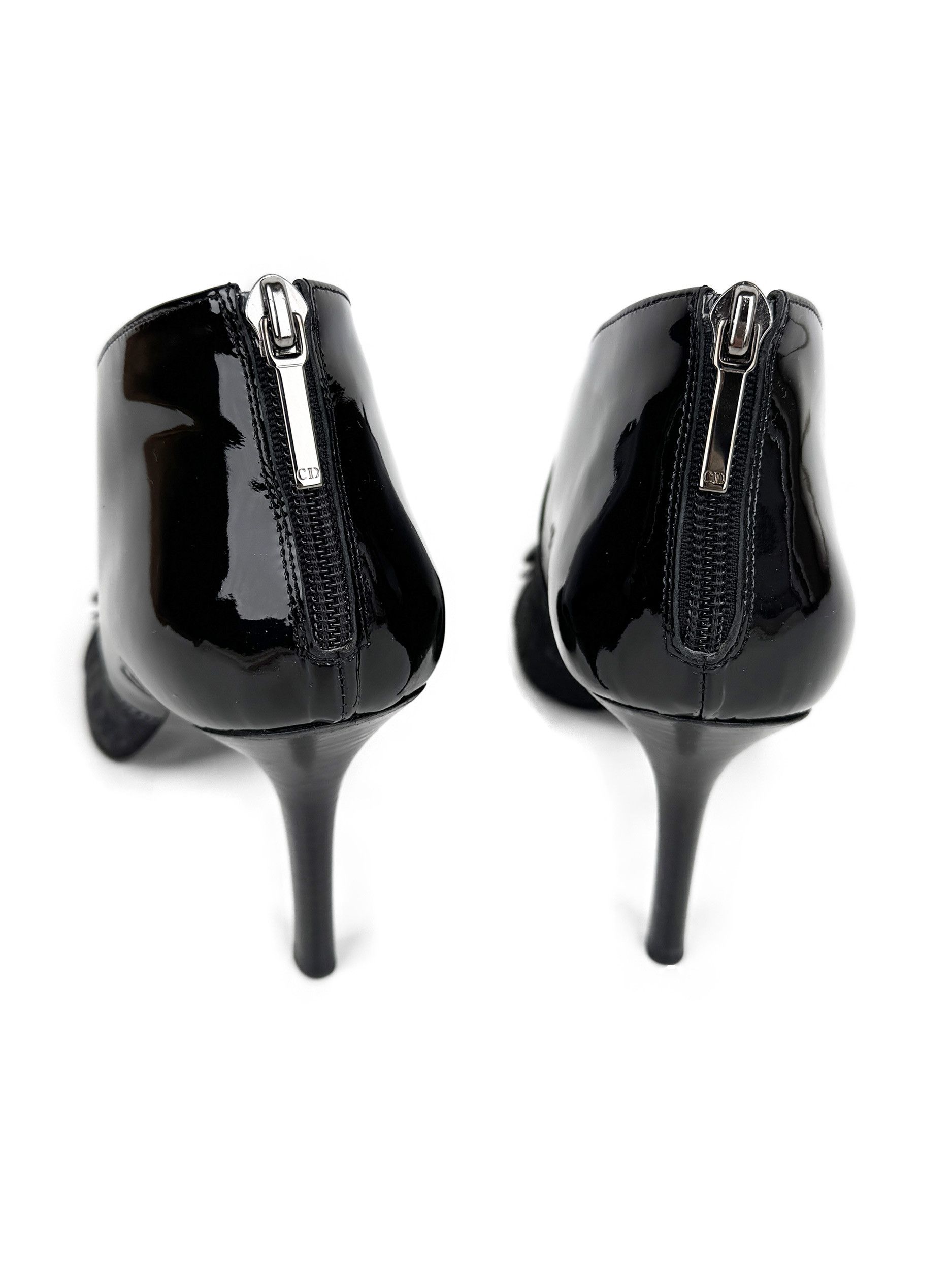 Dior Christian Dior Black Monogram Patent Leather Boots Heels Size US 8 / IT 38 - 6 Thumbnail
