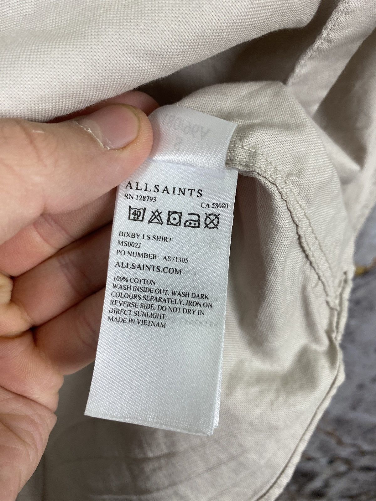 Allsaints × Vintage Men’s Allsaints Bixby Long Sleeve Shirt Size S Small Size US S / EU 44-46 / 1 - 7 Thumbnail