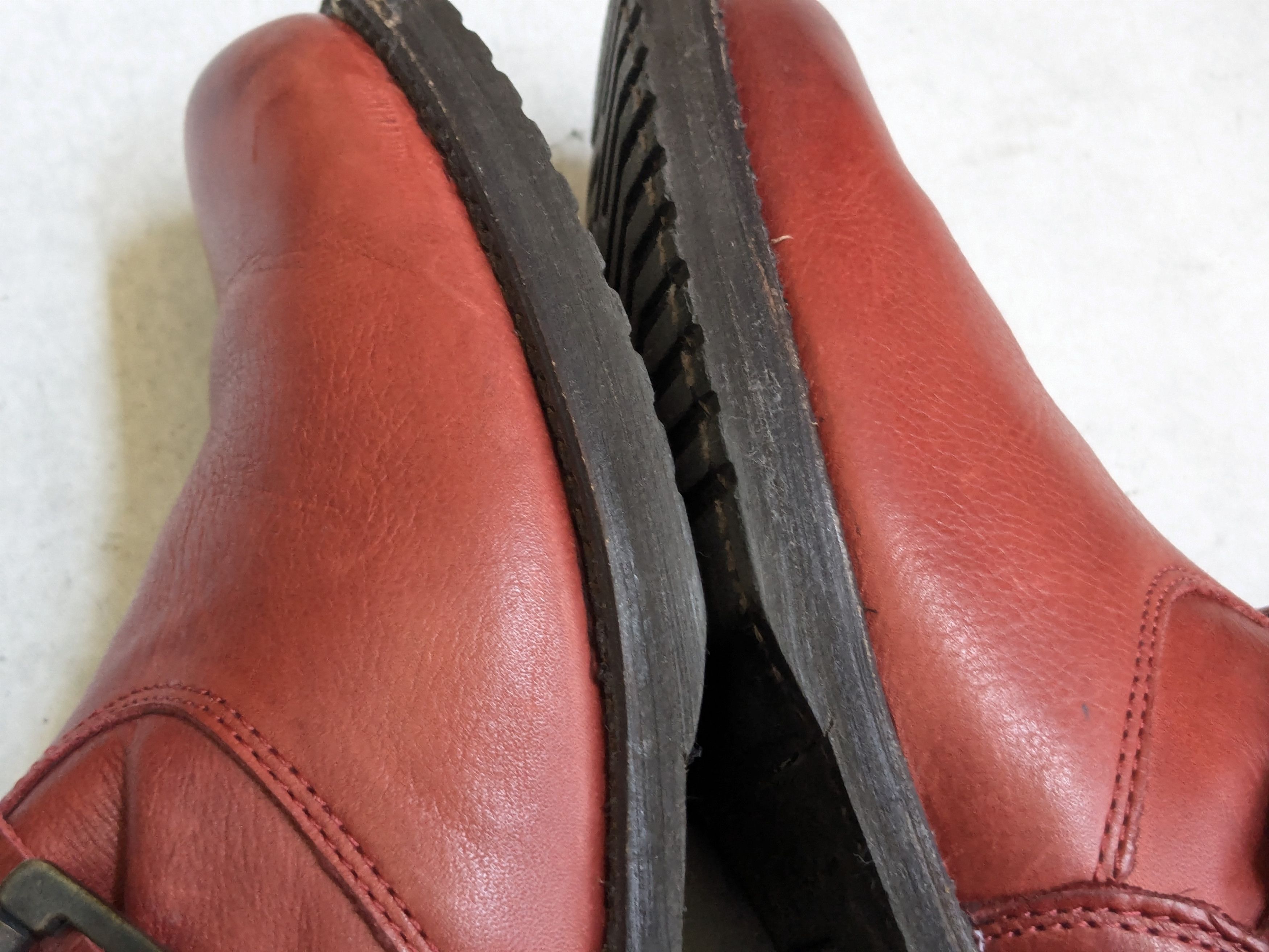 Frye Frye Harness Boots Red Leather 8 Leather Buckle Punk Size US 8 / EU 41 - 9 Thumbnail