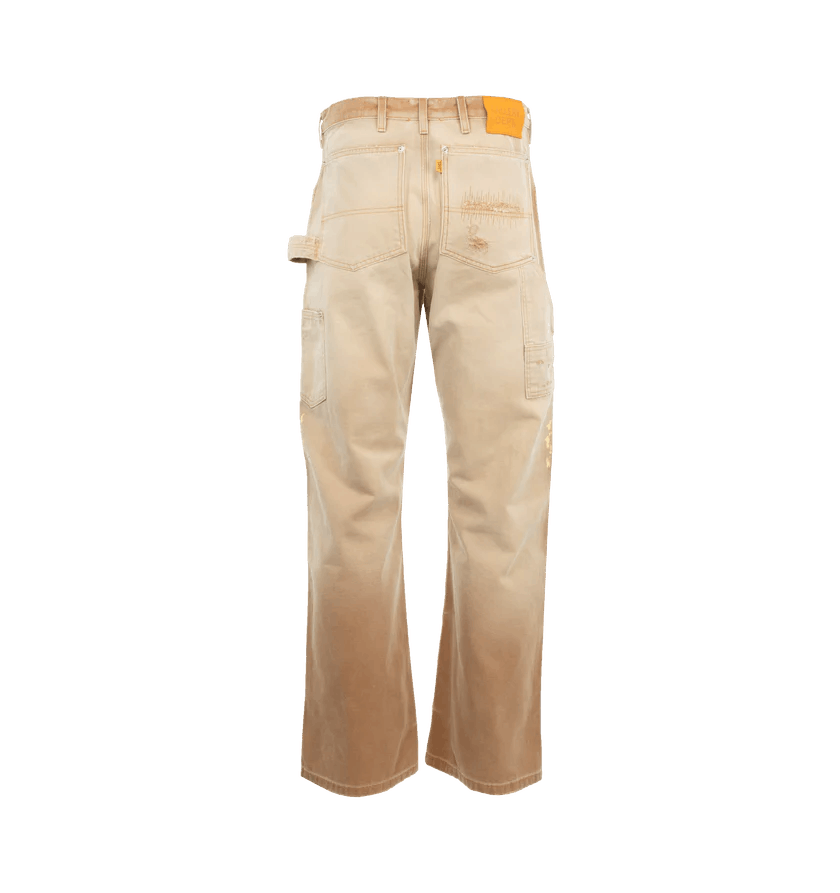 Gallery Dept. o1h1sh10525 Branko Carpenter Trousers in Beige Size US 36 / EU 52 - 2 Thumbnail