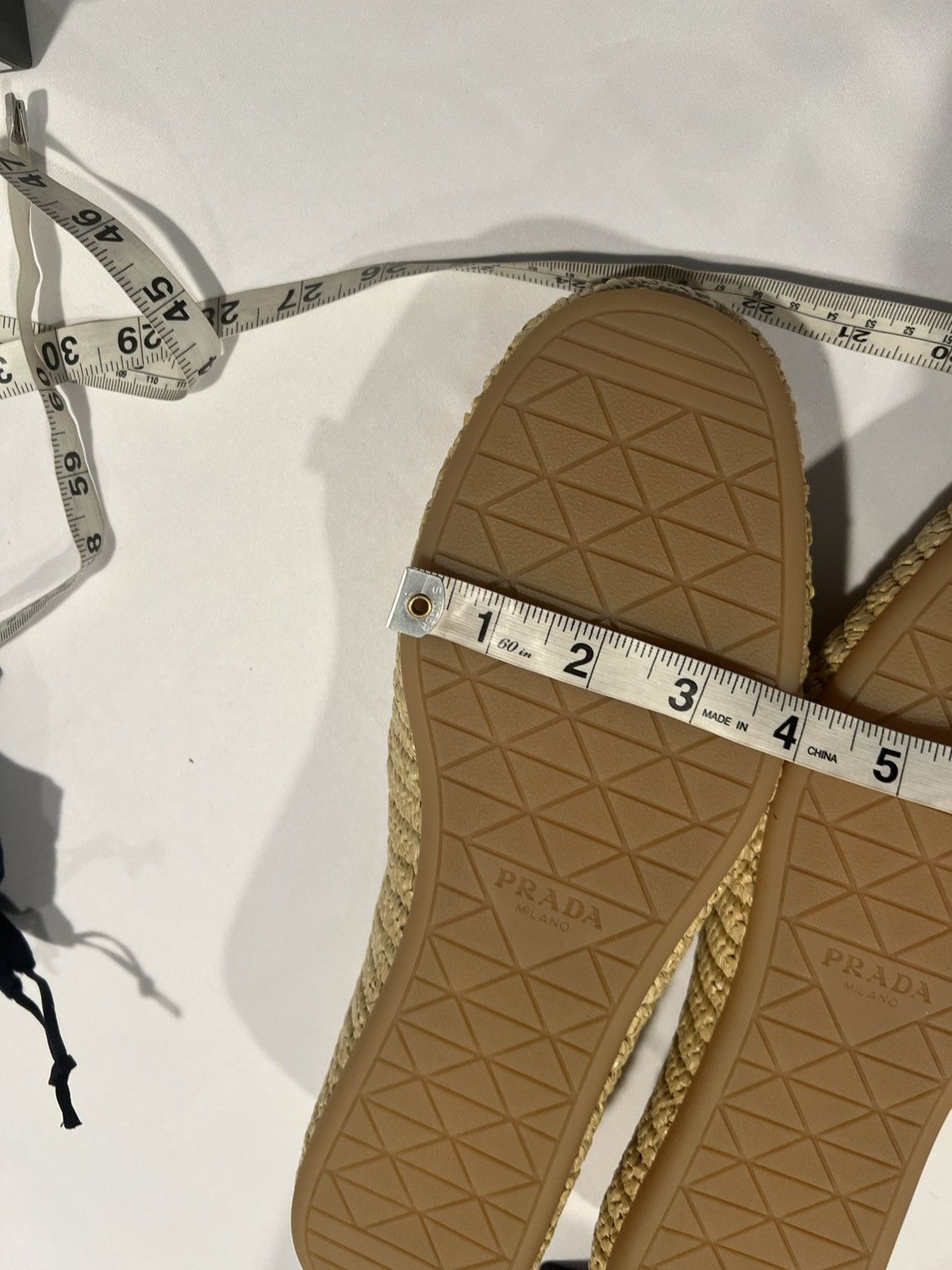 Prada Prada triangle raffia shoes. 9,5/10,5 Size US 10.5 / EU 43-44 - 7 Thumbnail