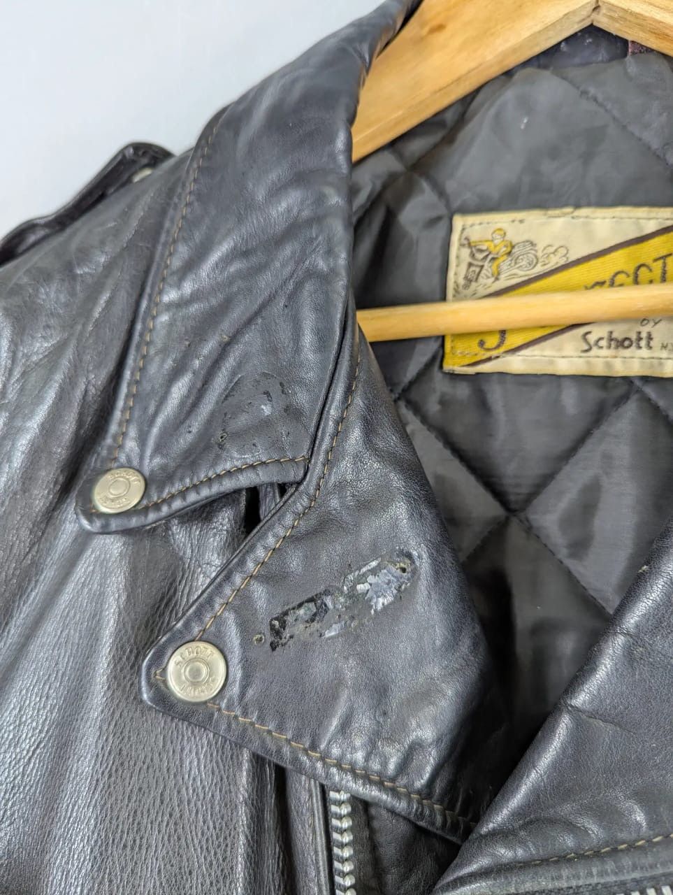 Schott 💥OFFER ME💥 TRUE VINTAGE Schott PERFECTO USA Double Collar Size US L / EU 52-54 / 3 - 12 Thumbnail