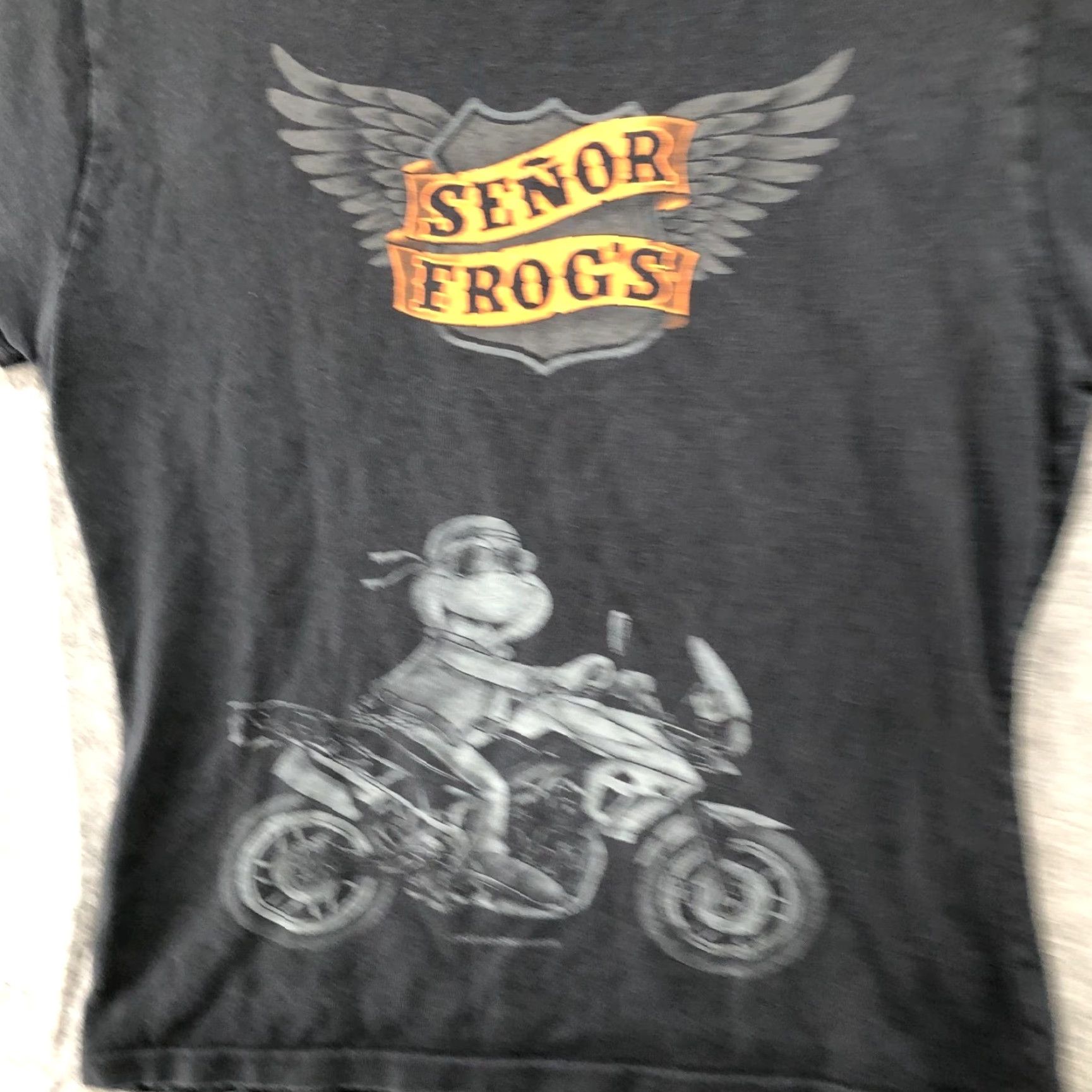 Vintage Senior Frogs T Shirt Womens L Black Fitted Short Sleeve Motorcycle Graphic Size L / US 10 / IT 46 - 5 Thumbnail