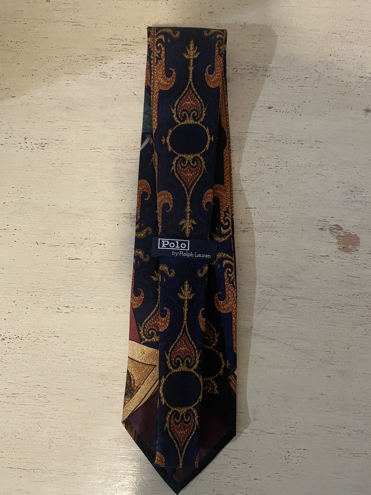 Polo Ralph Lauren × Vintage Rare Print Vintage Silk Tie Size ONE SIZE - 6 Thumbnail